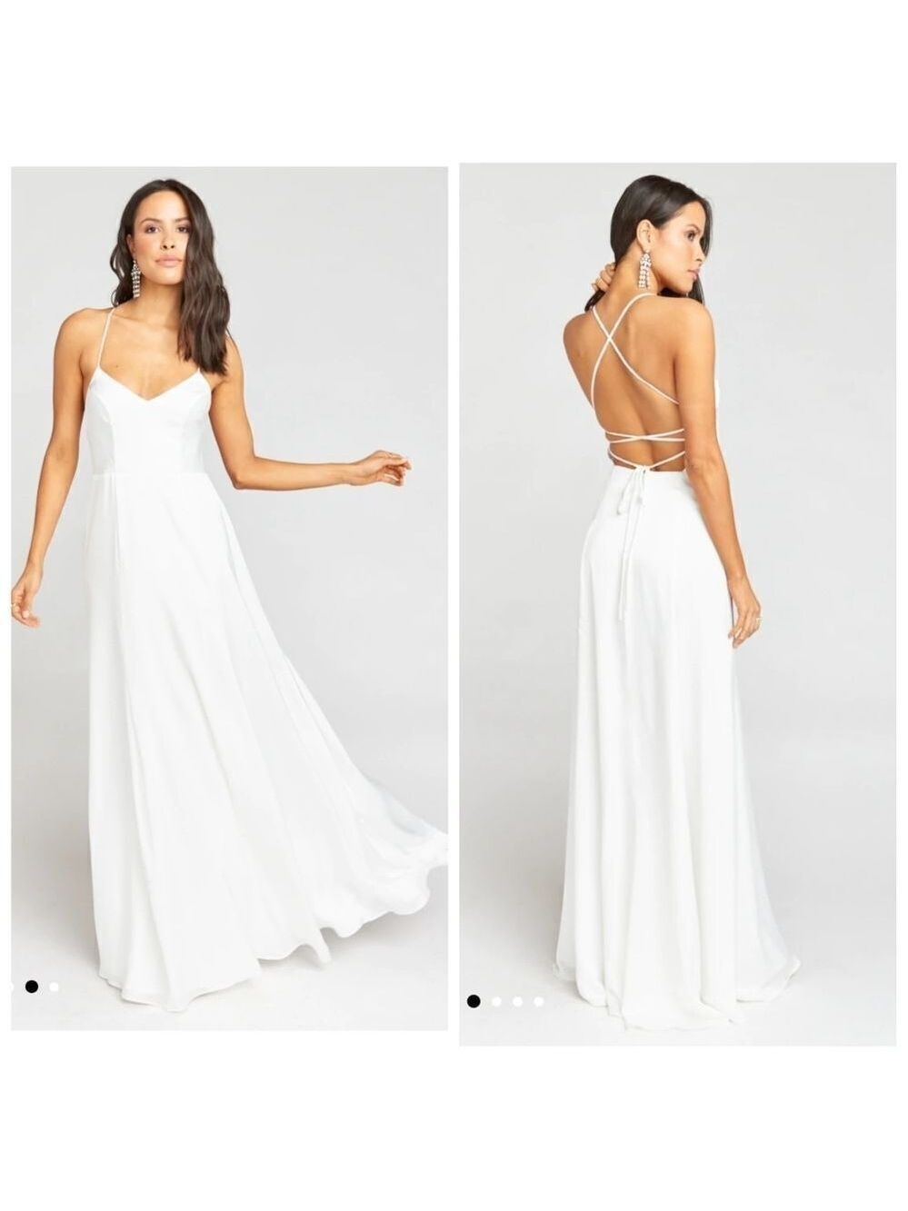 Nwot Show Me Your MuMu Godshaw Goddess Gown in Ivory Luxe Satin